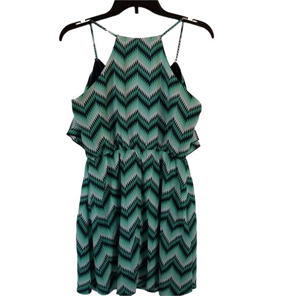 MY MICHELLE Mini dress Juniors Chevron Stripe Dress Medium - Picture 2 of 5